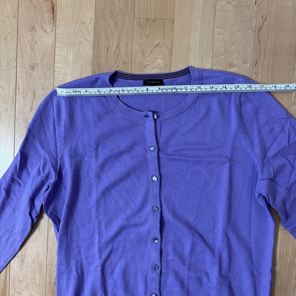 Talbots Lavender Button-Up Cardigan - Picture 4 of 7